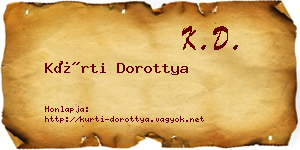 Kürti Dorottya névjegykártya
