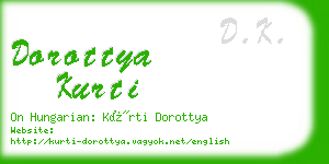 dorottya kurti business card